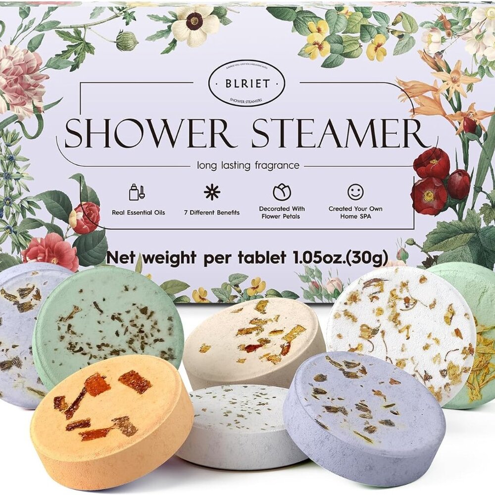 Shower Steamers Aromatherapy 8 Pack Gifts for Women, Men, Mom, Teen Lavender Nat